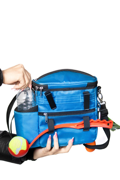 TAIL TRIBE Dog Walking Bag. UK Brand dog treat pouch includes removable liner, dog walking accessories water bowl, poop bags & training clicker